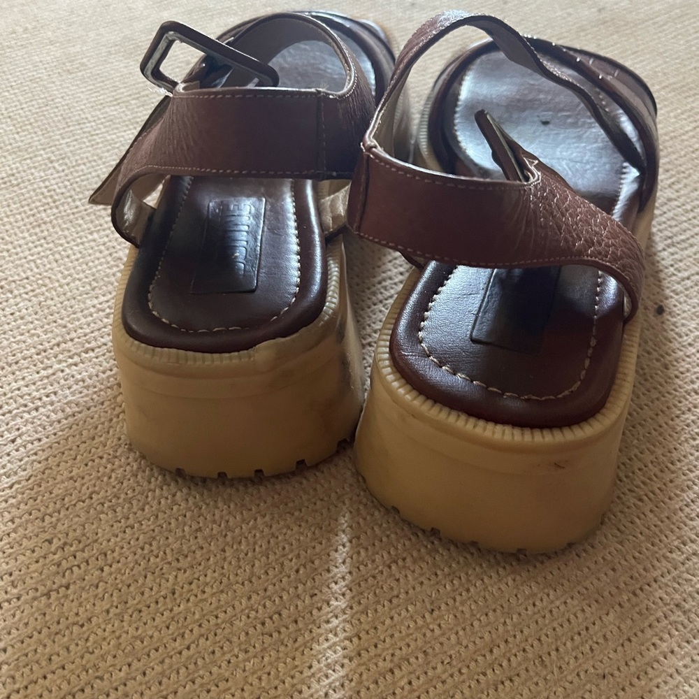 Spanish Leather Platform Sandals with Rubber outsole - Picture 5 of 5
